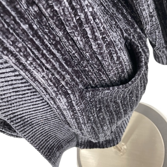 LOFT Grey Chenille Open Front Cardigan Womens X-Large - Picture 5 of 7